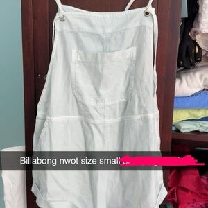 Billabong NWOT size small overalls (light blue) never worn